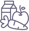 pictogramme Hygiene de vie par l'alimentation